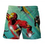 Marvel Comics Iron Man In Rush Attack 3D Printed Shorts