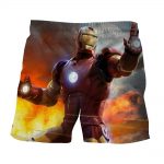 Marvel Comics Iron Man's Power Show Design 3D Printed Shorts