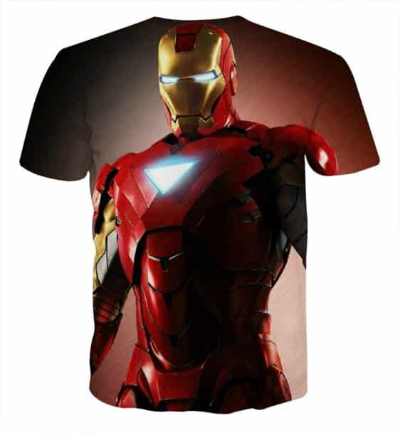 Marvel Comics Powerful Iron Man Design Full Print T-shirt - Superheroes ...