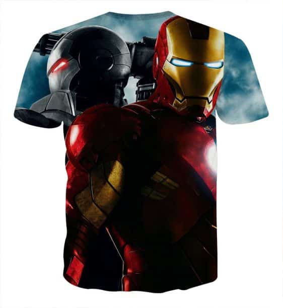 Marvel Comics Two Iron Man Design Full Print T-shirt