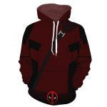 Marvel Immortal Rogue Deadpool Logo Red Suit Cosplay Hoodie