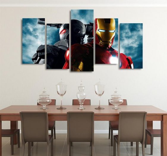Marvel Iron Man And War Machine 5pcs Wall Art Canvas Print