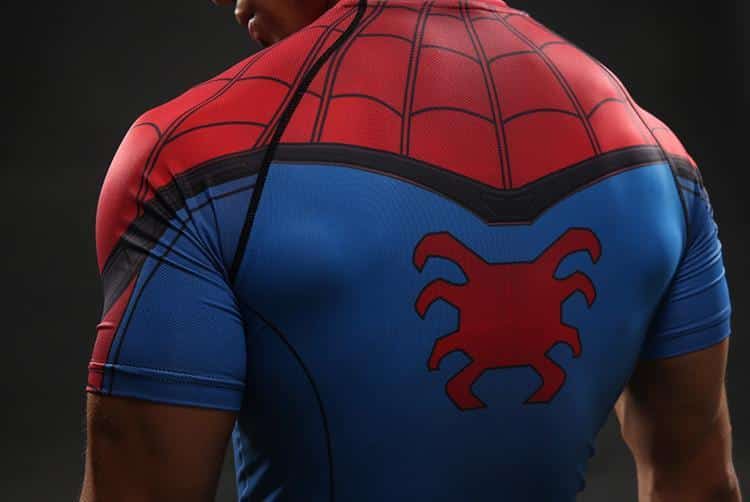 Marvel Spider-man Inspired Short Sleeves Workout Compression T-shirt ...