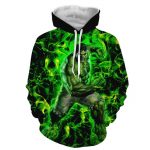 Marvel The Incredible Hulk Fist Design Green Vibrant Hoodie