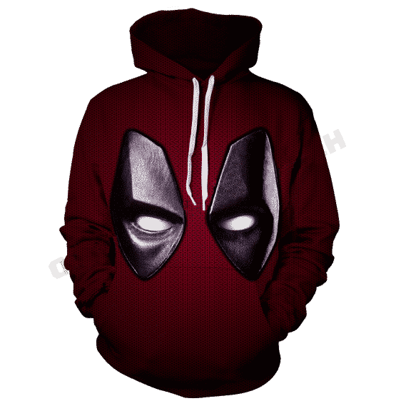 Marvel Wade Wilson Deadpool Red Suit Mask Costume 3D Hoodie
