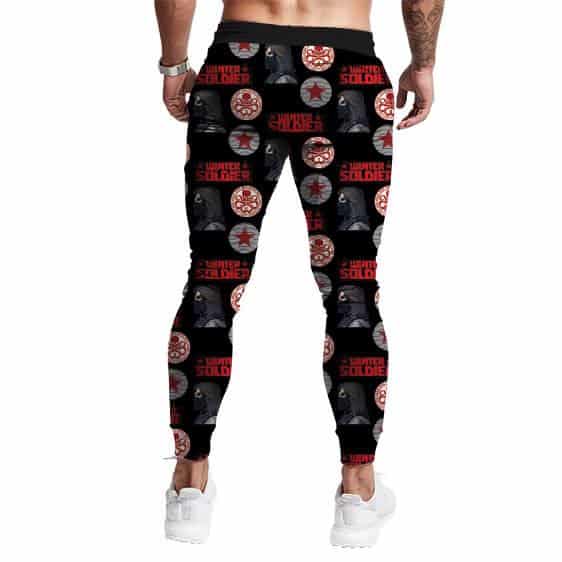 Marvel's Winter Soldier Hail Hydra Black Red Dope Jogger Pants