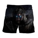 Middle Earth Shadow of Mordor Poster Full Print Beach Shorts