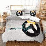 Overwatch Beautiful Logo Badge Plain White Bedding Set