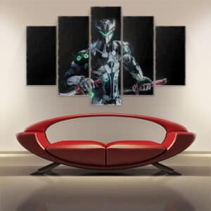 Overwatch Genji Cyborg Ninja 5pc Wall Art Decor Canvas Prints