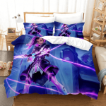 Overwatch Sombra Futuristic Neon Weapons Cool Bedding Set