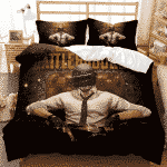 PUBG Player Sitting Like A King Dope Black Bedding Set