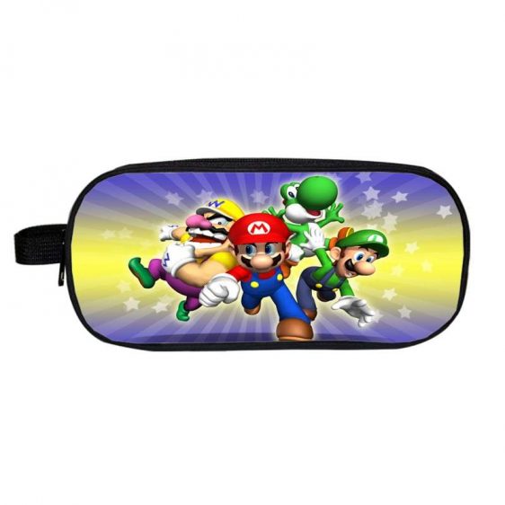 Super Mario Yoshi Wario Luigi And Mario Chase Pencil Case