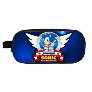 Sonic The Hedgehog 25th Anniversary Design Blue Pencil Case