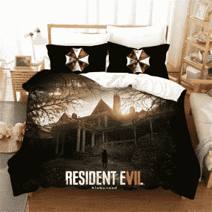 Resident Evil Biohazard Girl Creepy House Bedding Set