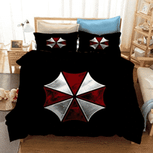 Resident Evil Umbrella Corp Logo Pitch Black Bedding Set
