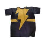 Shazam Black Adam DC Superhero Gold Thunderbolt Logo T-Shirt