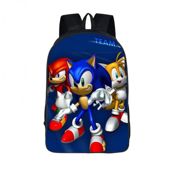 Sonic Heroes The Epic Team Sonic Blue School Backpack Bag