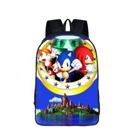 Sonic Tails Knuckles The Hedgehog Dope Backpack Bag