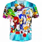 Sonic The Hedgehog Video Game Characters Design T-Shirt