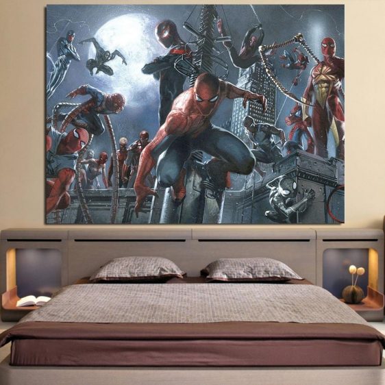 Spider-Man And The Villains 1pcs Wall Art Canvas Print