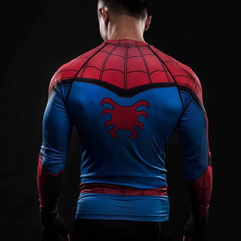 Premium quality SPIDERMAN superhero compression shirt ideal for workouts of  any kind, keeps you l…