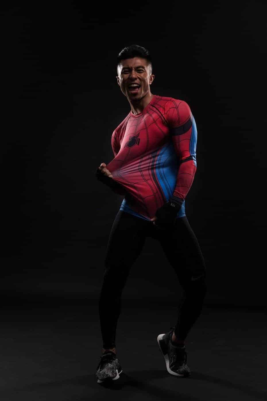 Men's T-shirts Spider Superhero Compression Tights Long Sleeve Tops Tee Gym