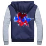 Spiderman Sitting Colorful Painting Impressive Hooded Jacket