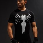 Spiderman Featuring Symbol In Black White Edition Compression Training T-shirt - Superheroes Gears