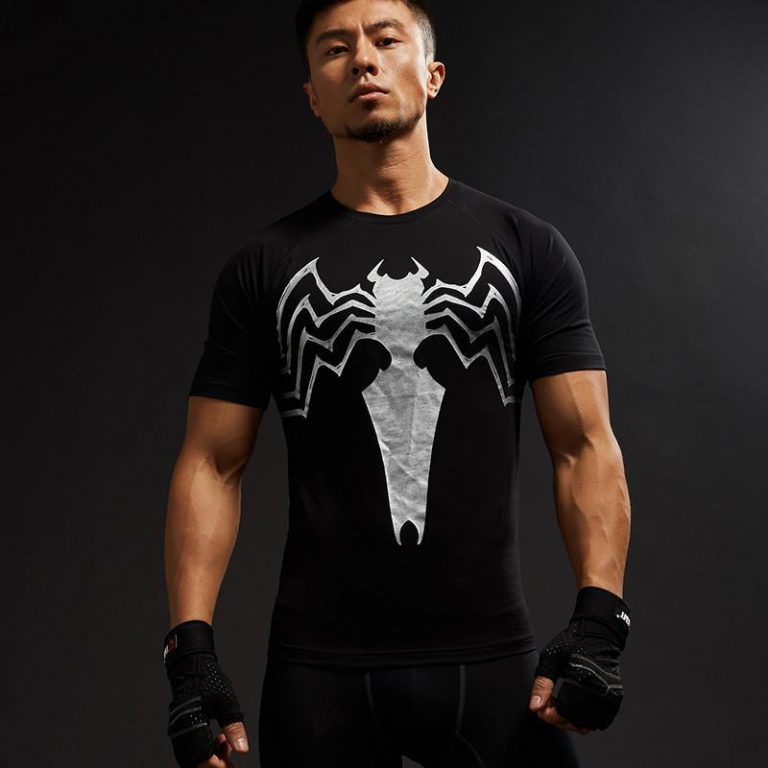 Spiderman Featuring Symbol In Black White Edition Compression Training ...