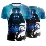 Star Wars Darth Vader & Stormtrooper Design Blue T-Shirt