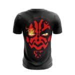 Star Wars Evil Villain Darth Maul Face Design Black T-Shirt