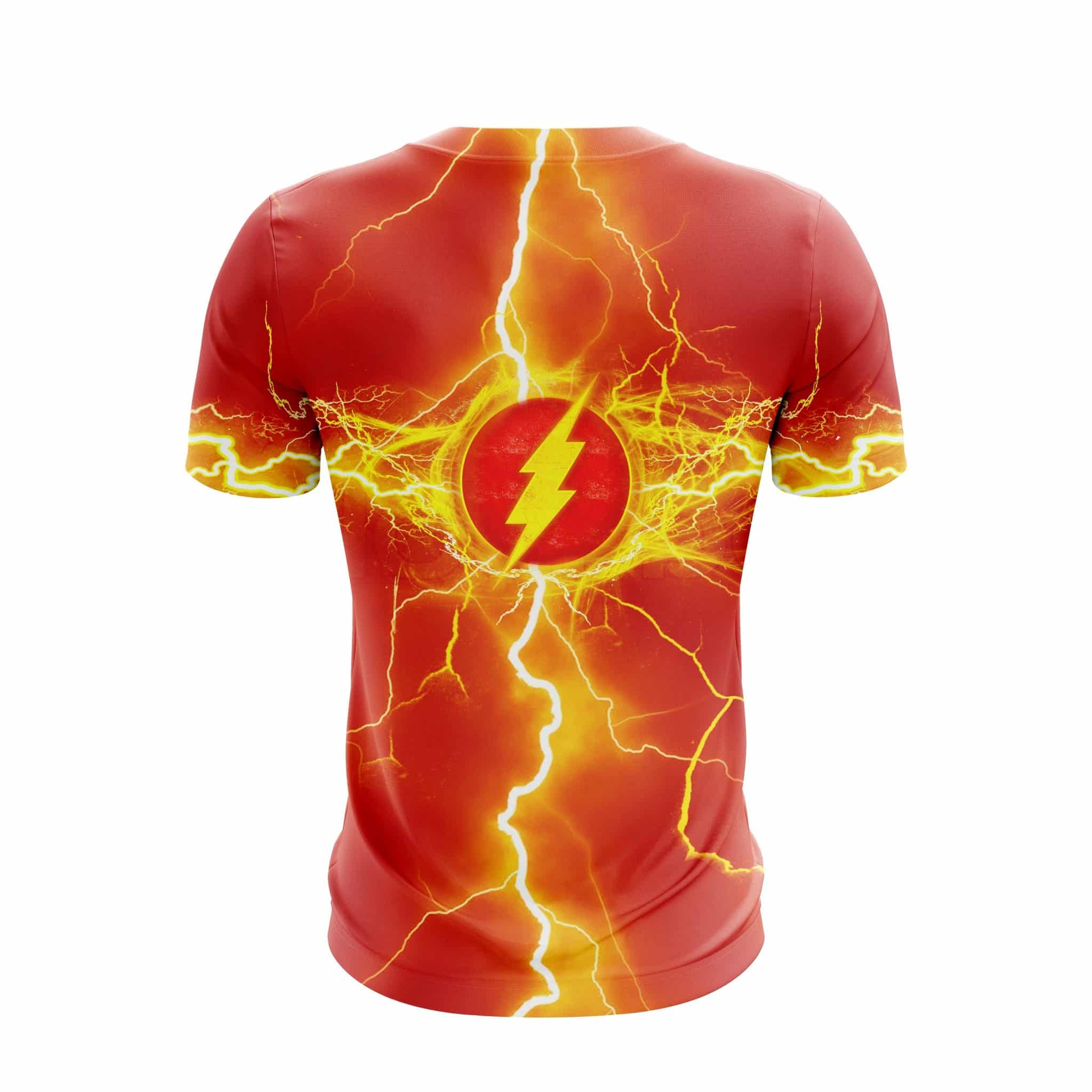 kanaal Handig goud Stunning The Flash Yellow Lightning Logo Red-Orange T-Shirt - Superheroes  Gears