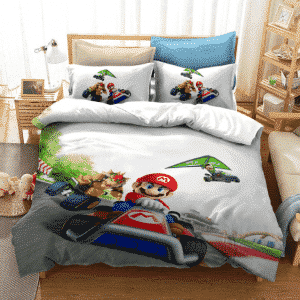 Super Mario Kart Mario Luigi Bowser Racing Bedding Set