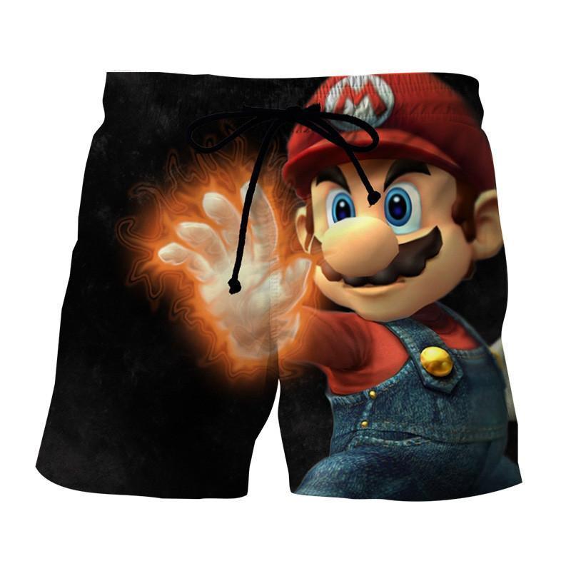Super Mario Fire Gloves Iconic Posture Cool Design Shorts - Superheroes ...