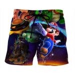 Super Mario Galaxy Sky Frigate Vivid Color Summer Shorts