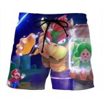 Super Mario King Koopa Bowser Evil Villain Style Gym Shorts
