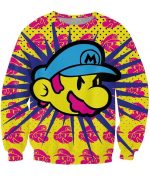 Super Mario Legend Video Game Mushroom Kingdom Colorful Art Sweatshirt - Woof Apparel
