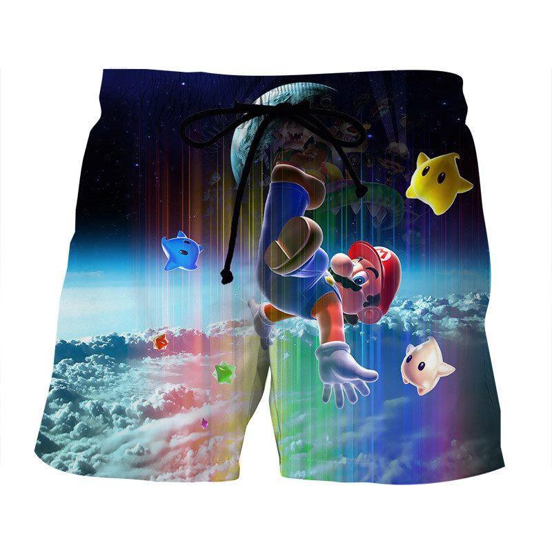 Super Mario Nintendo 3DS Rainbow Browser Color Summer Shorts ...