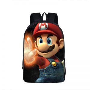 Super Mario Powerful Cool Black Backpack Bag
