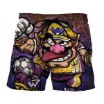 Super Mario Wario Madness Villain Cartoon Sketch Cool Shorts