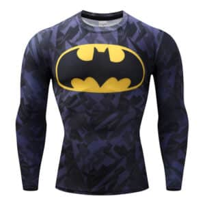 Superhero Batman Long Sleeves Camouflage Design Gym T-shirt