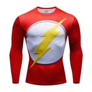 Superhero DC Flash Long Sleeves 3D Compression T-shirt