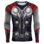 Superhero Thor Full Print Long Sleeves Gym Compression T-shirt
