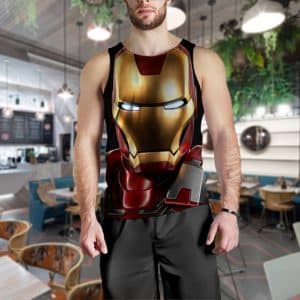 Marvel Comics Iron Man Portrait Style Full Print Tank Top