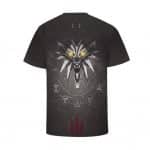 The Witcher 3 Wolf With Flaming Eyes Symbols Black T-Shirt