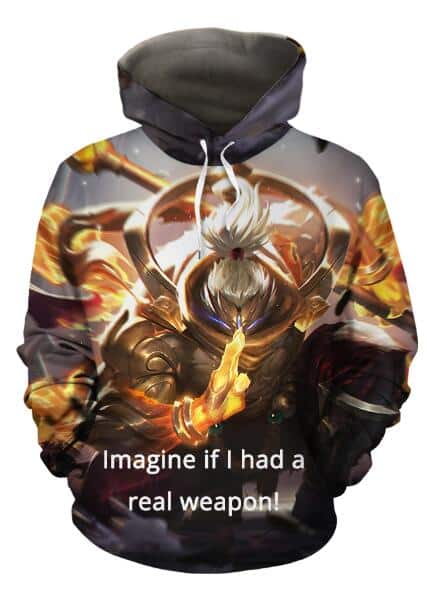 League of legends The New Epic God Staff Jax Gray Hoodie