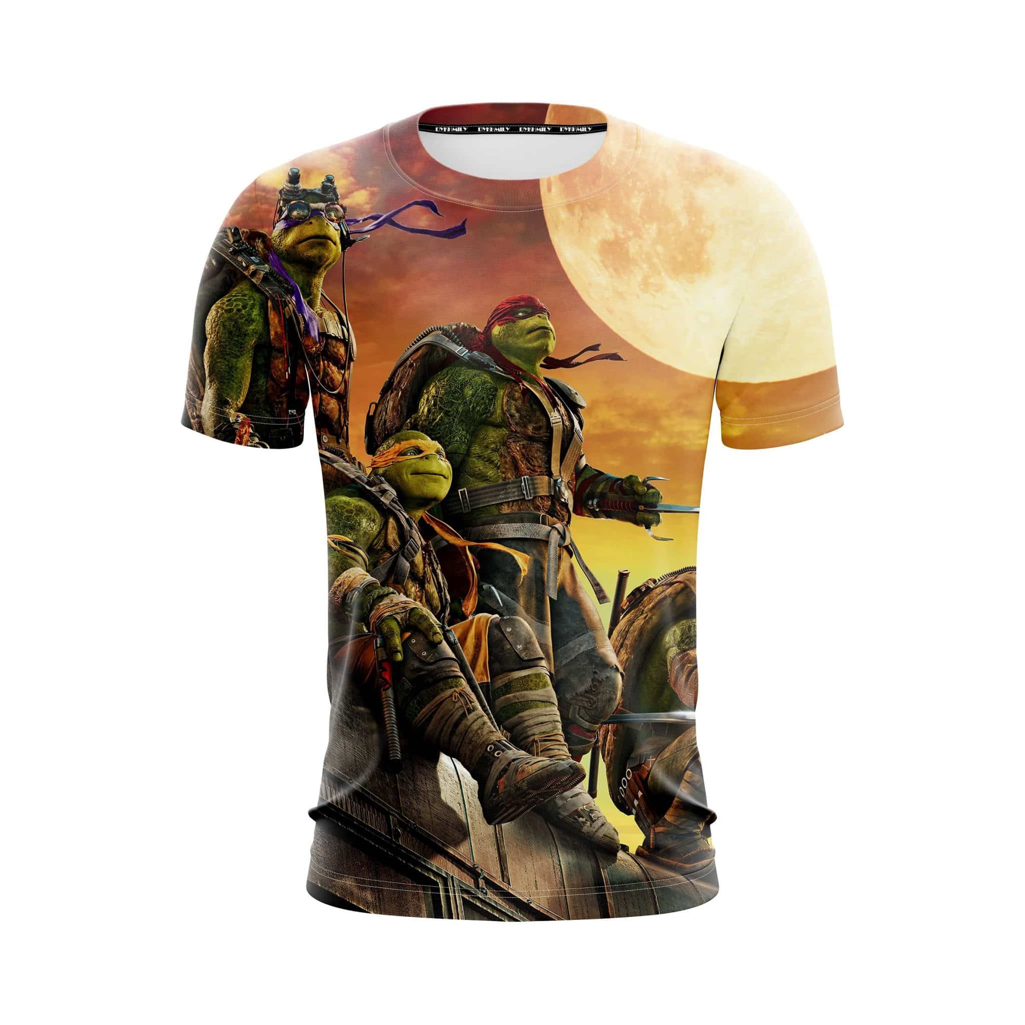 Teenage Mutant Ninja Turtles Mens T-Shirt - Sprayed Cartoon Heroes Bars  (Small) 