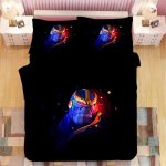 Thanos The Mad Titan Minimalist Pitch Black Bedding Set