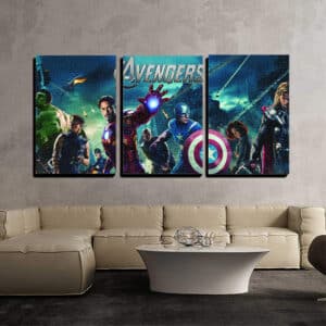 The Avengers Superheroes Movie Poster Vibrant 3Pcs Wall Art