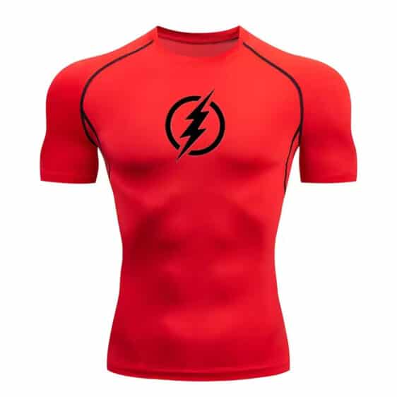 The Flash DC Comic Superhero Thunderbolt Logo Modern Gym T-shirt